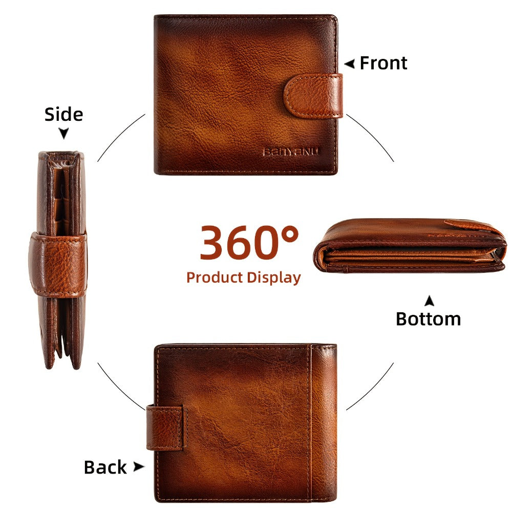 Men's Wallet – Large Capacity, Slot Leather Genuine Cowhide Large – detail view 6
