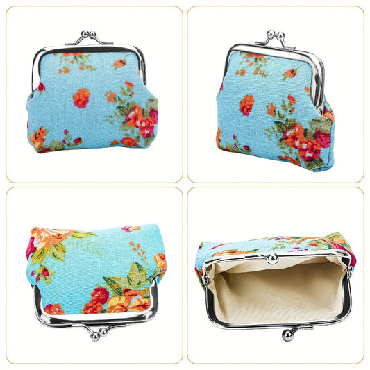 Men's Wallet – Mini, Floral Coin Set Of Metal – alternate view