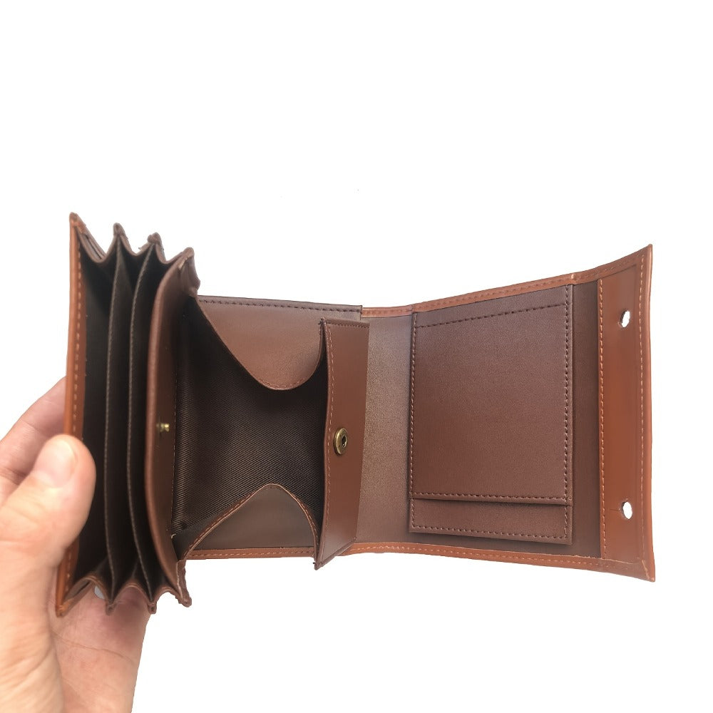 Men's Wallet – Polyester, Vintage Trifold Buckle Unisex Card – detail view 14