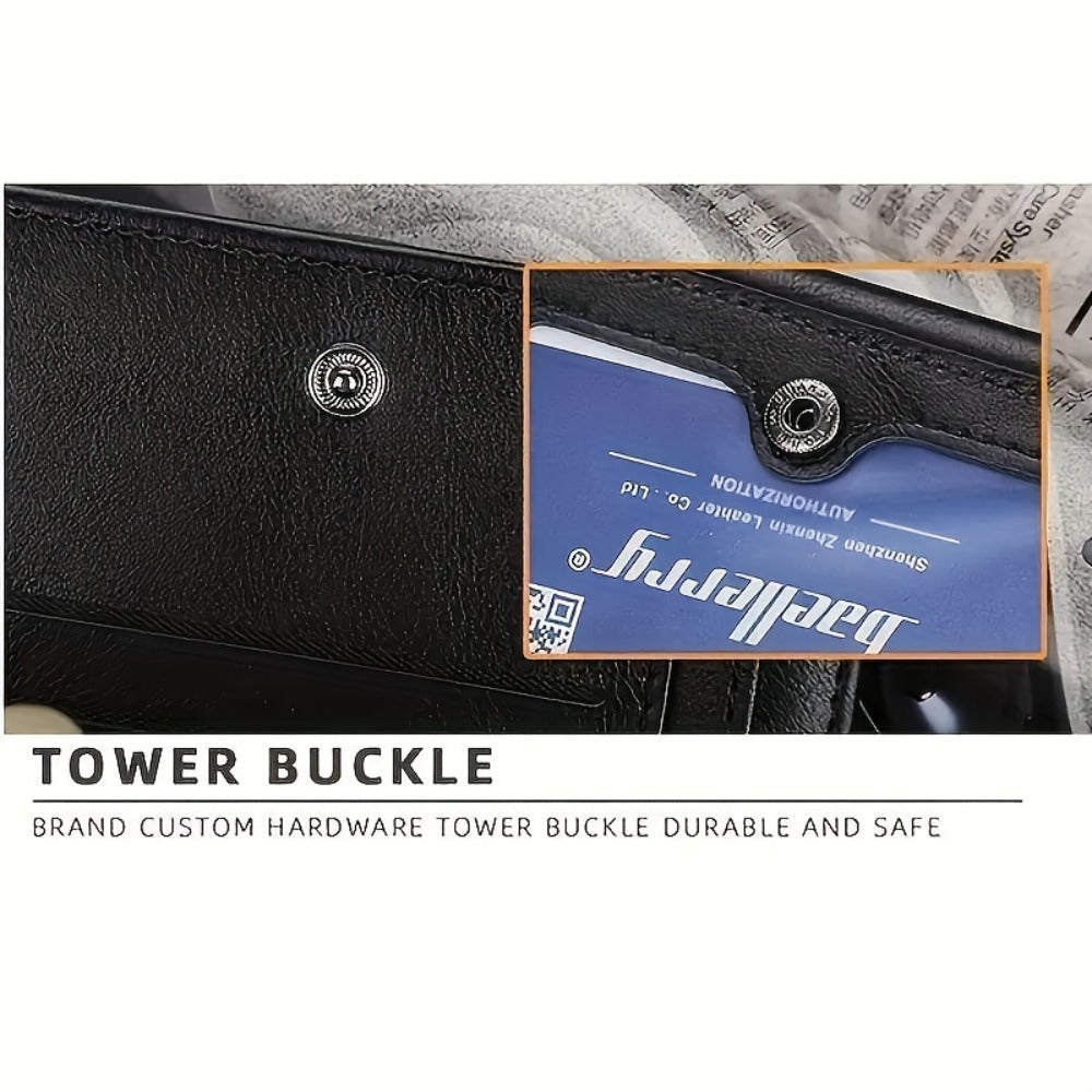 Men's Wallet – Polyester, Vintage Trifold Buckle Unisex Card – detail view 17