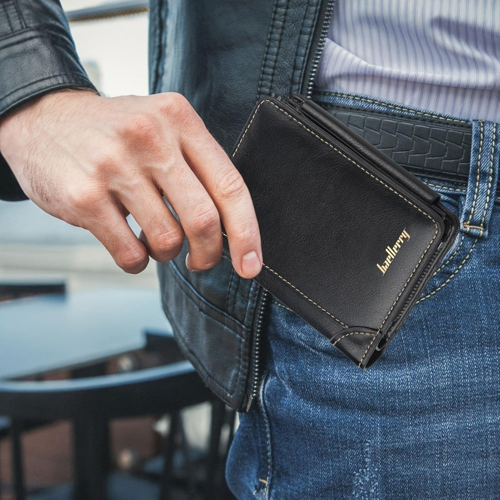 Men's Wallet – Polyester, Vintage Trifold Buckle Unisex Card – detail view 2