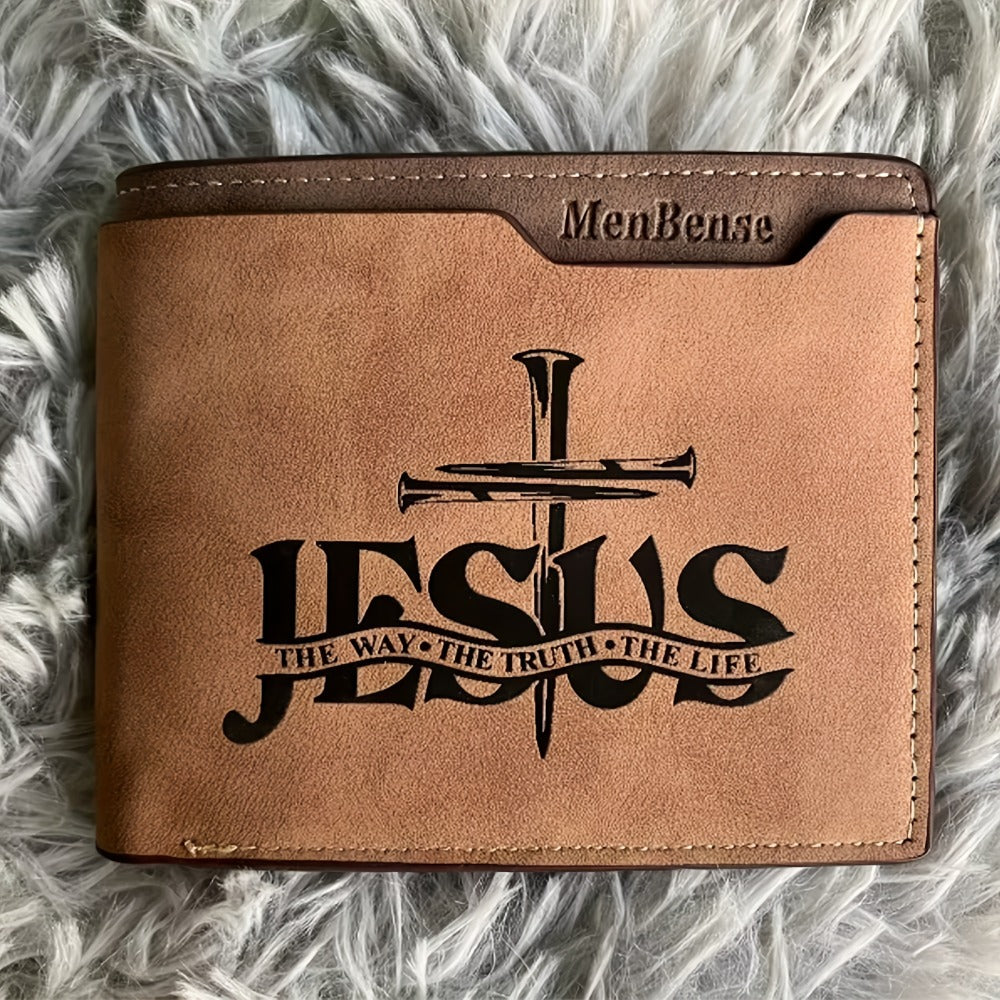 Men's Wallet – Religious Figure Slim Bifold Faux – detail view 6
