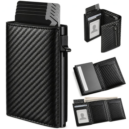 Men's Wallet – RFID Blocking, Airtag Compatible Carbon Fiber Pop – detail view 10
