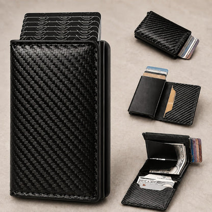 Men's Wallet – RFID Blocking, Airtag Compatible Carbon Fiber Pop – detail view 9