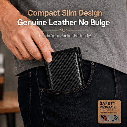 Men's Wallet – RFID Blocking, Airtag Compatible Carbon Fiber Pop – detail view 6