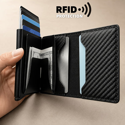 Men's Wallet – RFID Blocking, Airtag Compatible Carbon Fiber Pop – detail view 8