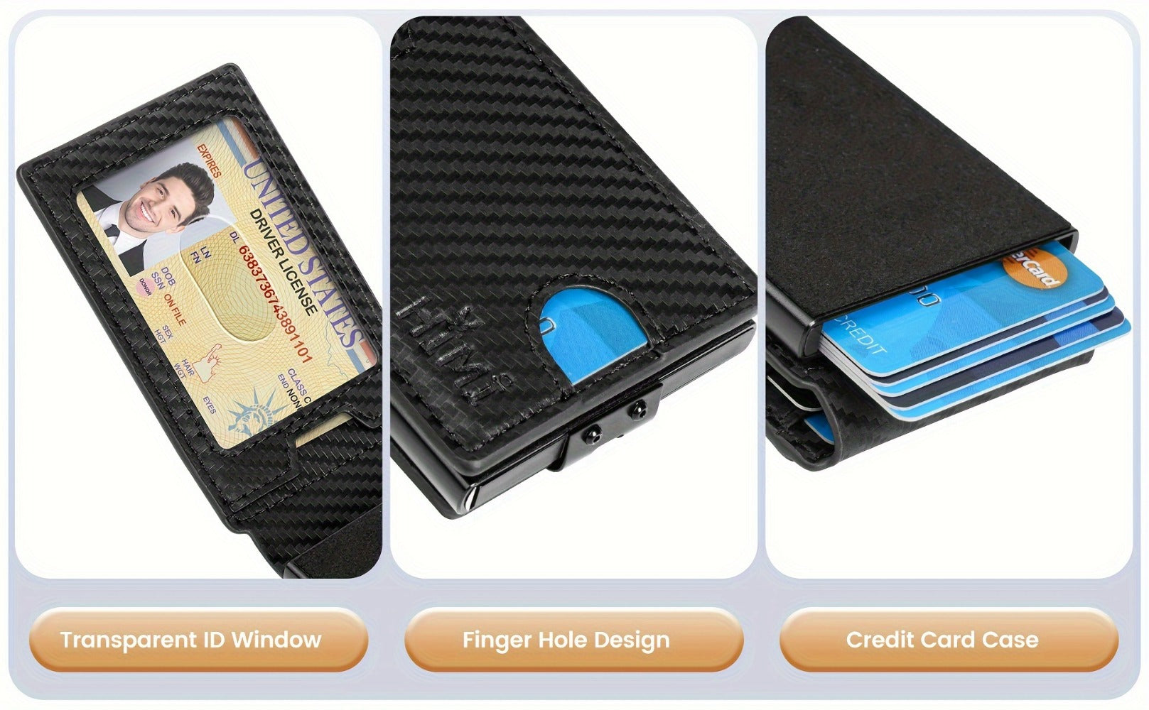 Men's Wallet – RFID Blocking, Aluminum Pop Up Card Holder – detail view 16