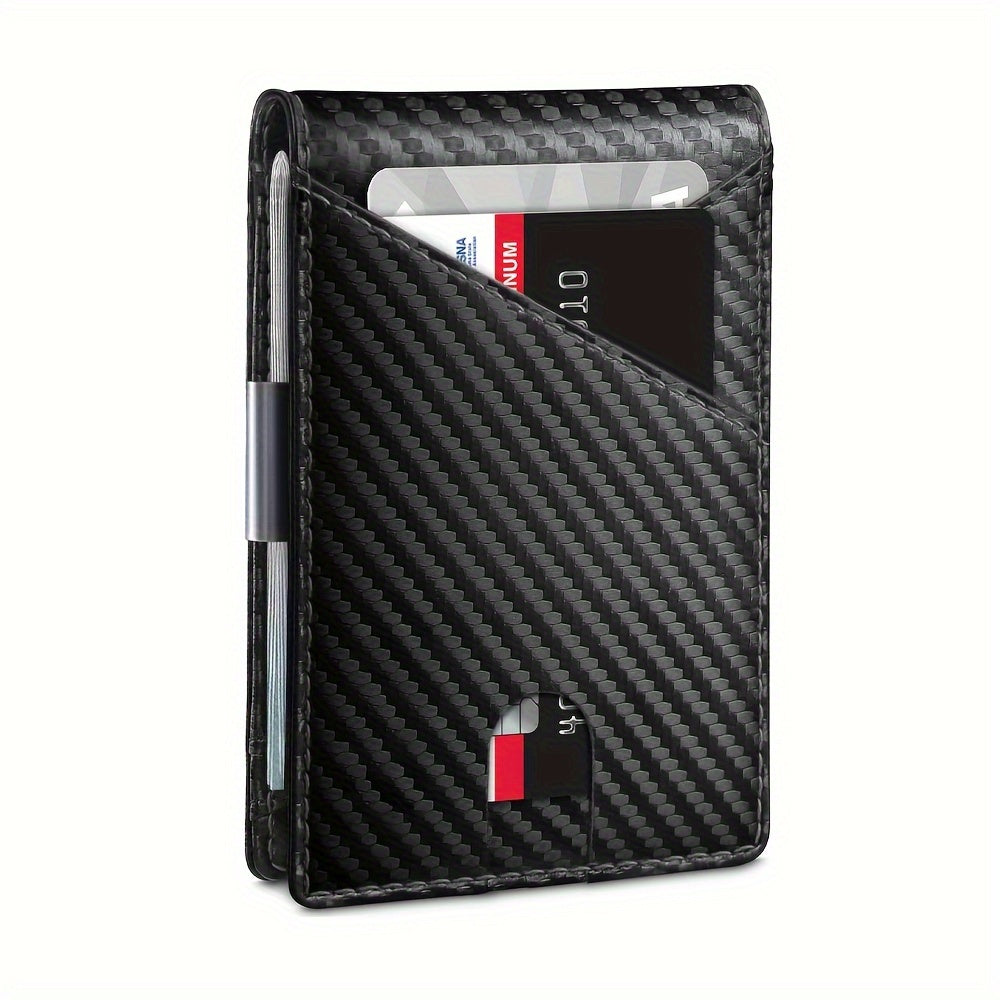 Men's Wallet – RFID Blocking, Carbon Fiber Money Clip Bifold – detail view 12