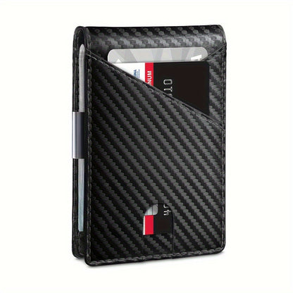 Men's Wallet – RFID Blocking, Carbon Fiber Money Clip Bifold – detail view 12