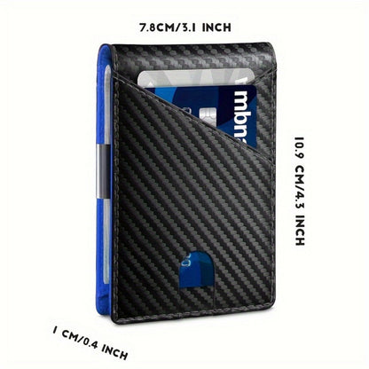 Men's Wallet – RFID Blocking, Carbon Fiber Money Clip Bifold – detail view 2