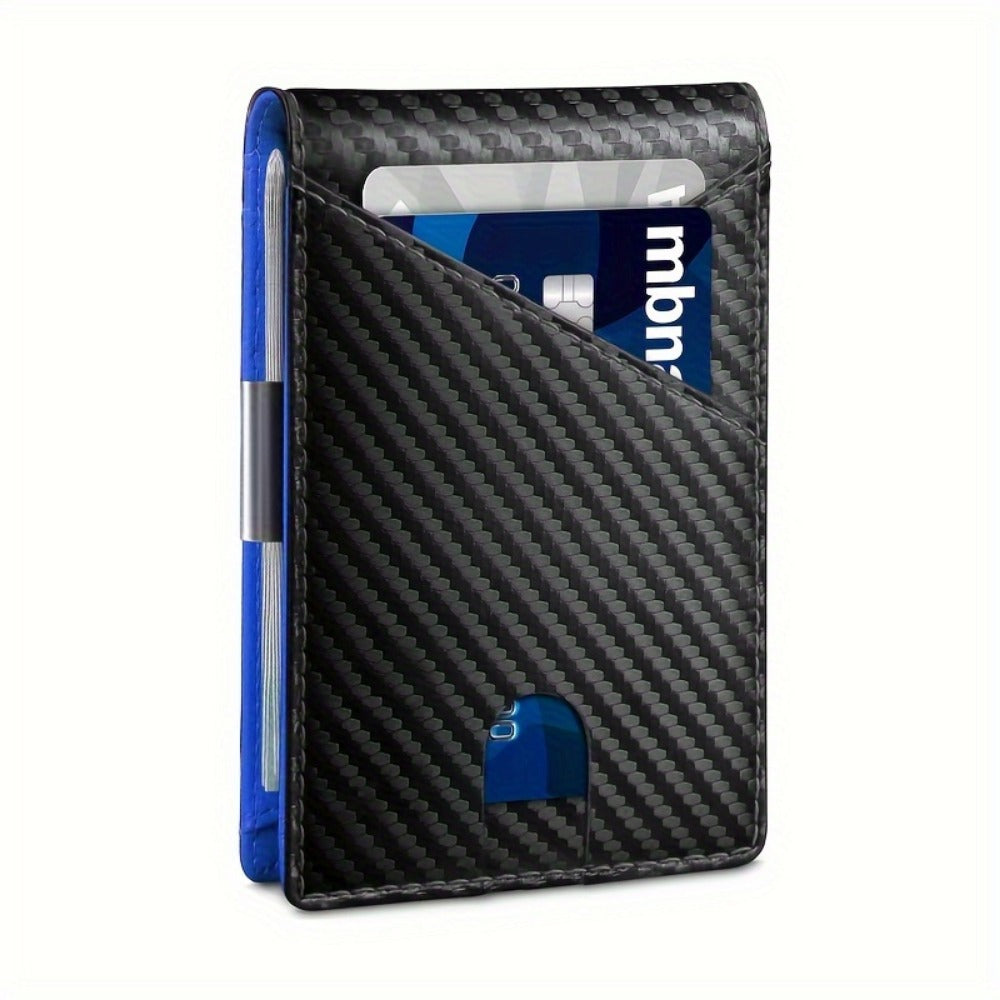 Men's Wallet – RFID Blocking, Carbon Fiber Money Clip Bifold – detail view 7