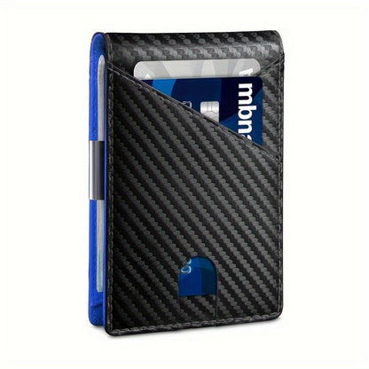 Men's Wallet – RFID Blocking, Carbon Fiber Money Clip Bifold – detail view 7