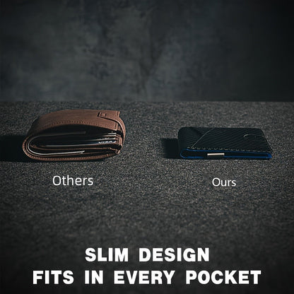 Men's Wallet – RFID Blocking, Carbon Fiber Money Clip Bifold – detail view 9