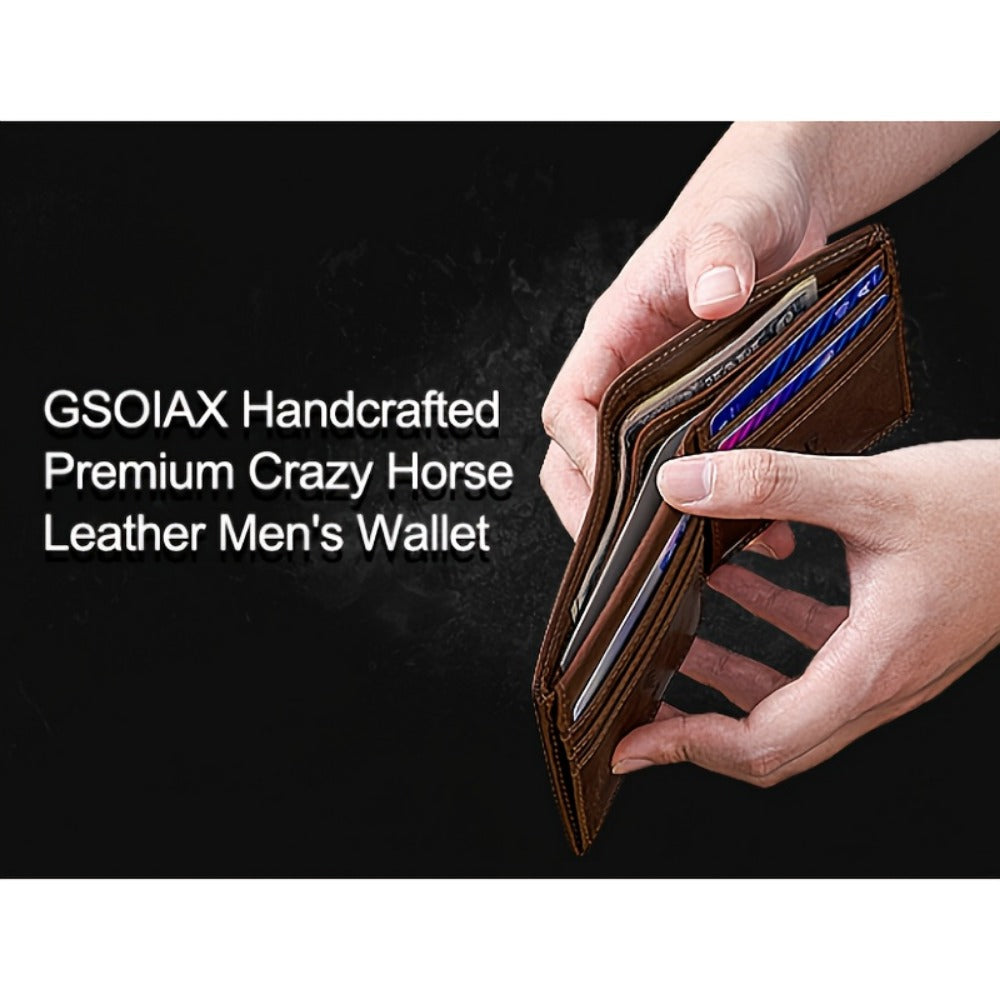 Men's Wallet – RFID Blocking, Crazy Horse Leather Bifold Rfid – detail view 14