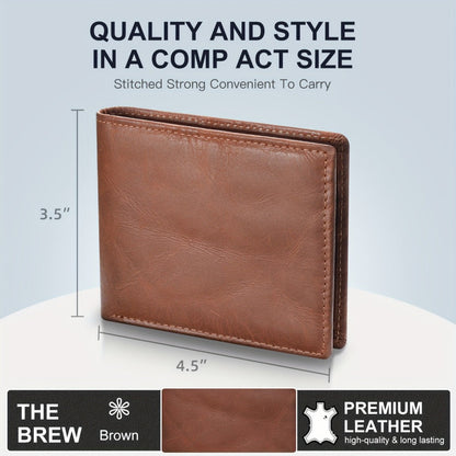 Men's Wallet – RFID Blocking, Crazy Horse Leather Bifold Rfid – detail view 4