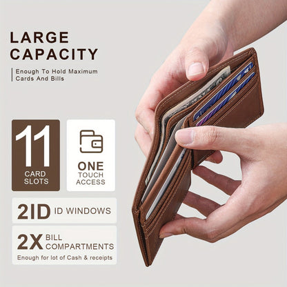 Men's Wallet – RFID Blocking, Crazy Horse Leather Bifold Rfid – detail view 8