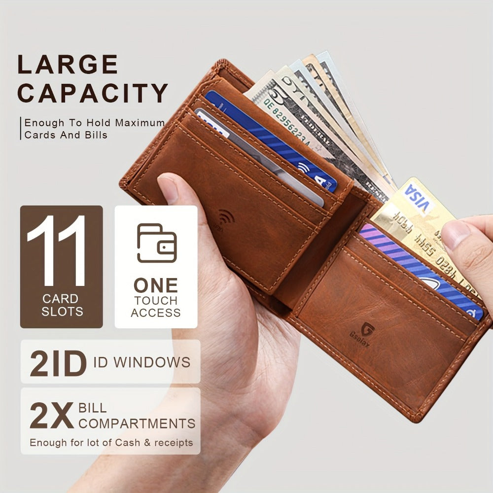 Men's Wallet – RFID Blocking, Dual Cash Section Leather Rfid – detail view 8