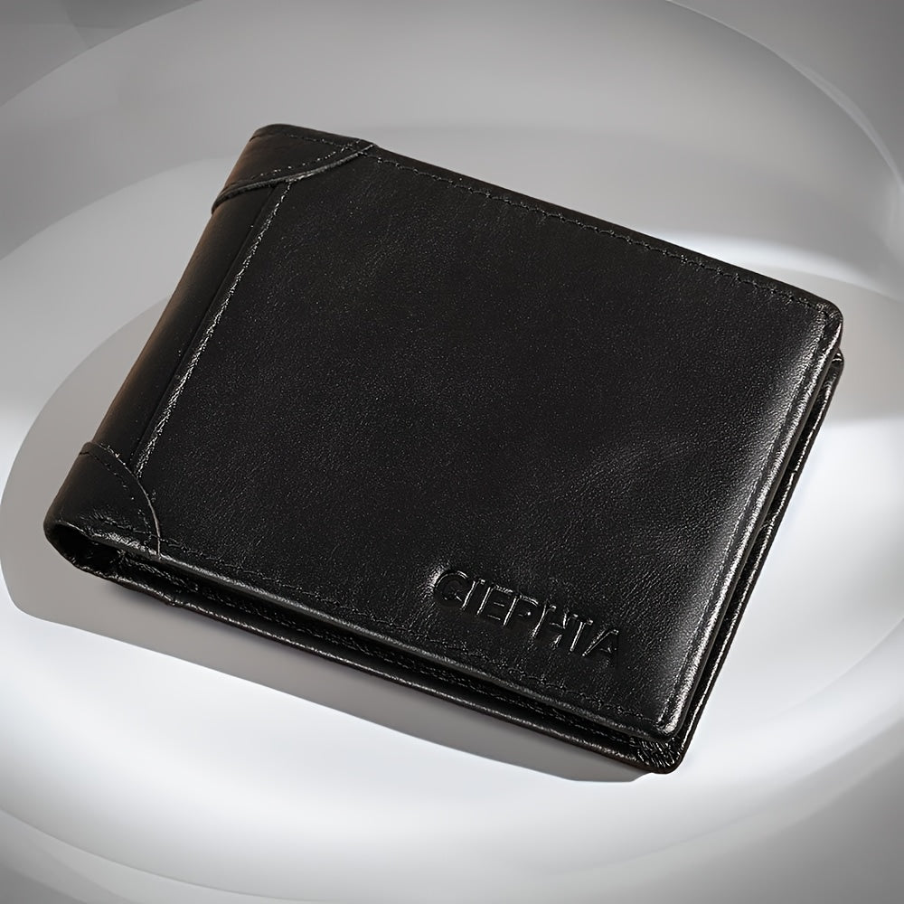 Men's Wallet – RFID Blocking, Full Grain Leather Trifold Rfid – alternate view