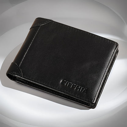 Men's Wallet – RFID Blocking, Full Grain Leather Trifold Rfid – alternate view