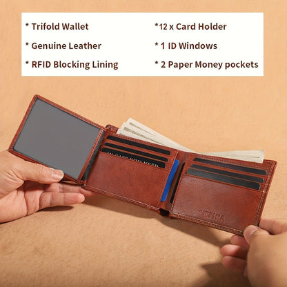 Men's Wallet – RFID Blocking, Full Grain Leather Trifold Rfid – detail view 17
