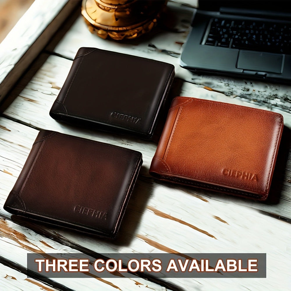 Men's Wallet – RFID Blocking, Full Grain Leather Trifold Rfid – detail view 3
