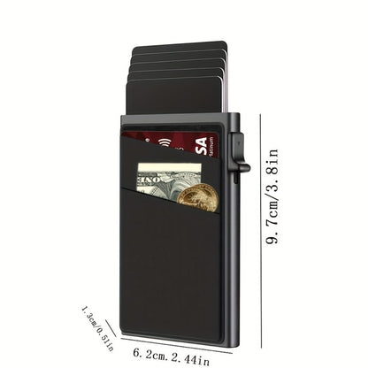 Men's Wallet – RFID Blocking, Metal Pop Up Card Case – detail view 4