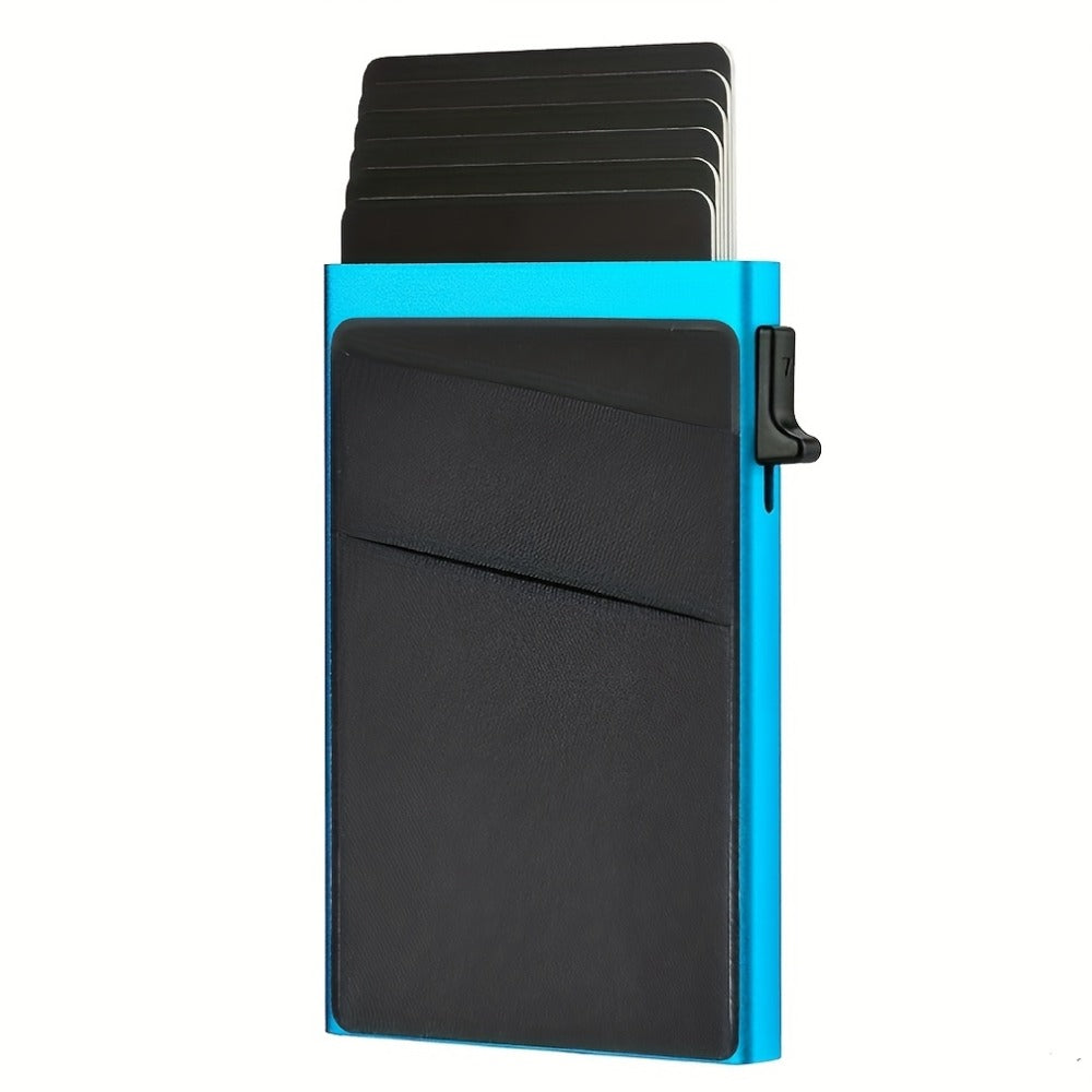 Men's Wallet – RFID Blocking, Metal Pop Up Card Case – detail view 5