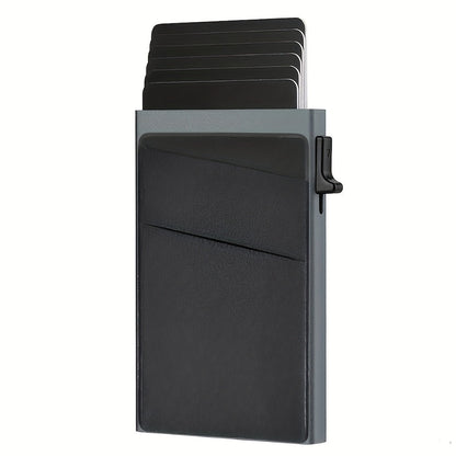 Men's Wallet – RFID Blocking, Metal Pop Up Card Case – detail view 2