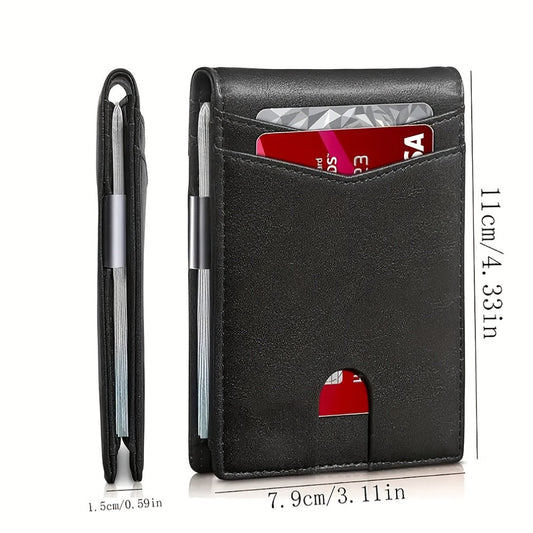 Men's Wallet – RFID Blocking, Microfiber Ultra Thin Rfid Blocking – alternate view