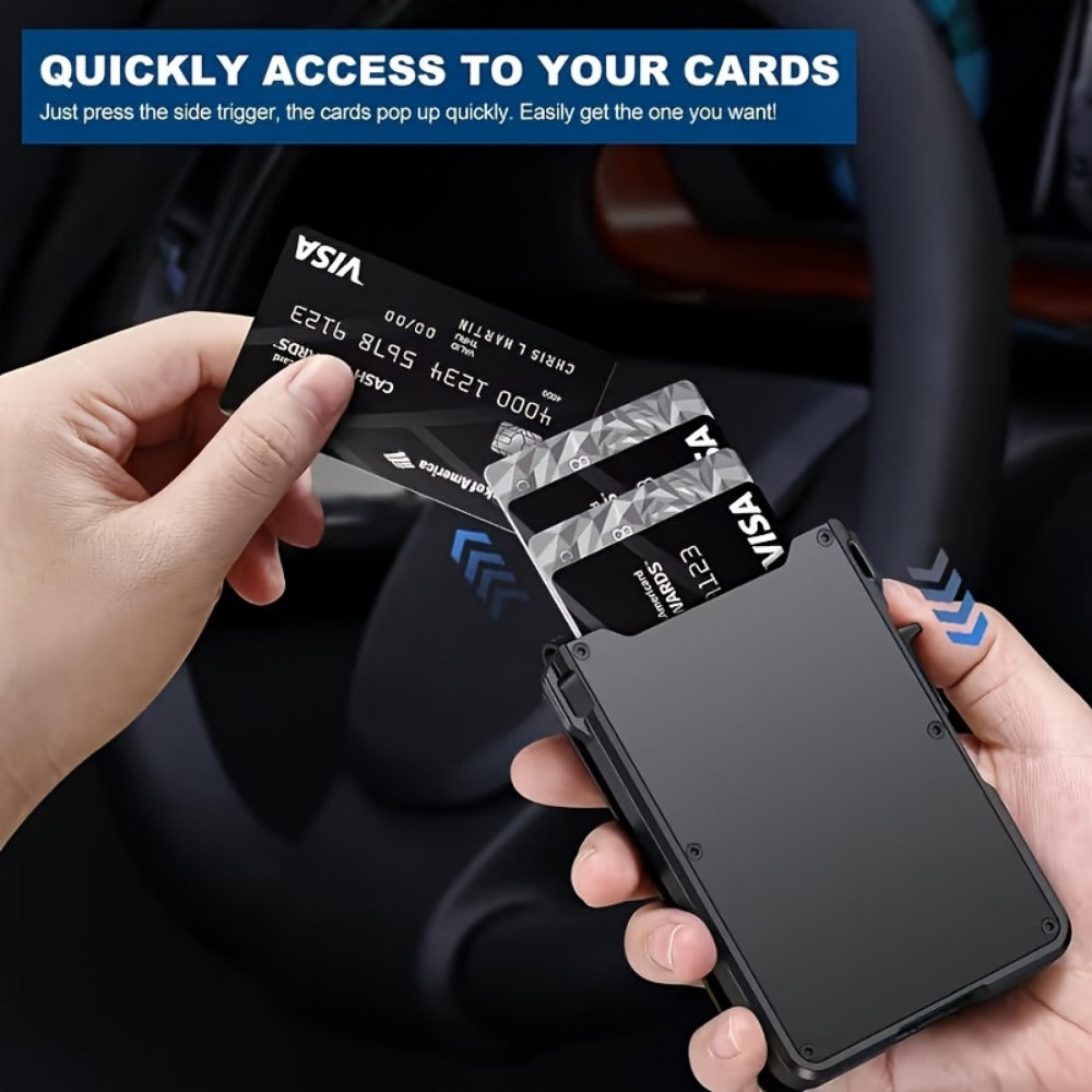 Men's Wallet – RFID Blocking, Money Clip Id Window Metal – detail view 3