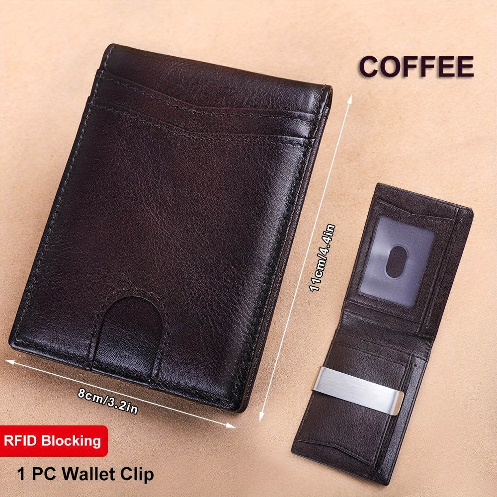 Men's Wallet – RFID Blocking, Oil Wax Cowhide Rfid Blocking – alternate view