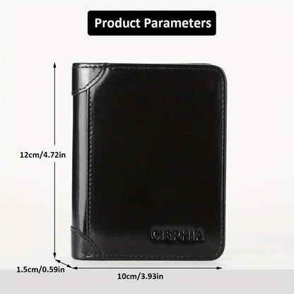 Men's Wallet – RFID Blocking, Oil Wax Leather Trifold Rfid – detail view 4