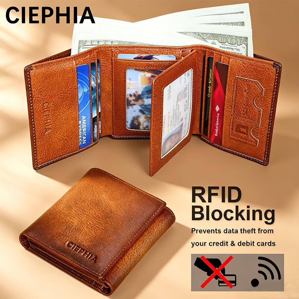 Men's Wallet – RFID Blocking, Rfid Blocking Bifold Trifold First – front view