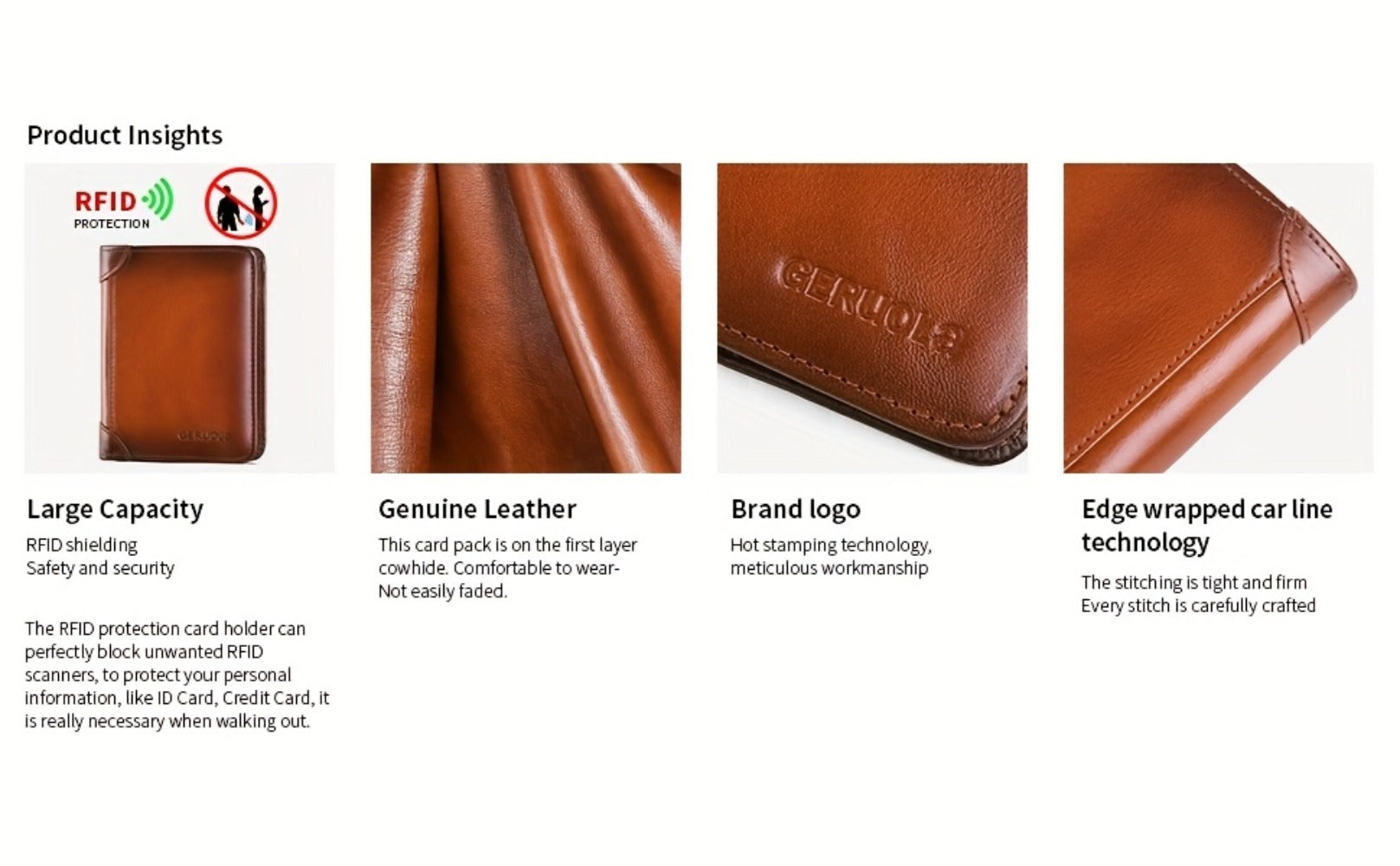 Men's Wallet – RFID Blocking, Short Trifold Money Clip Rfid – detail view 19