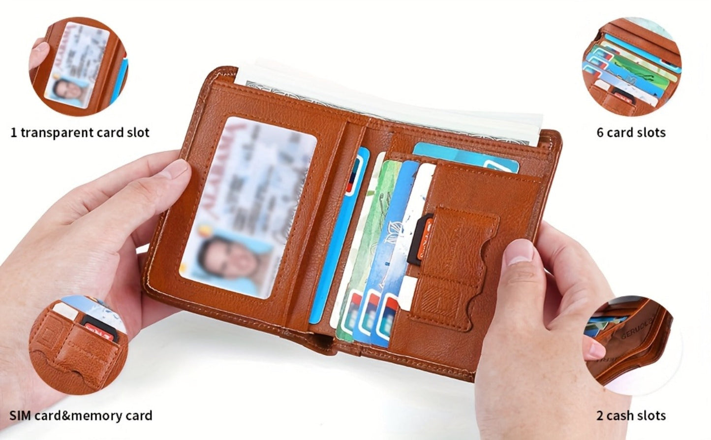 Men's Wallet – RFID Blocking, Short Trifold Money Clip Rfid – detail view 20