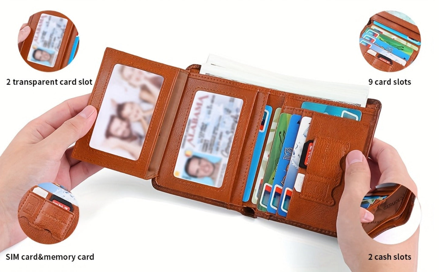 Men's Wallet – RFID Blocking, Short Trifold Money Clip Rfid – detail view 21