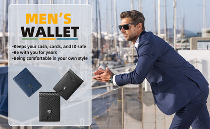 Men's Wallet – RFID Blocking, Slim Rfid Blocking Bifold Carbon – detail view 25