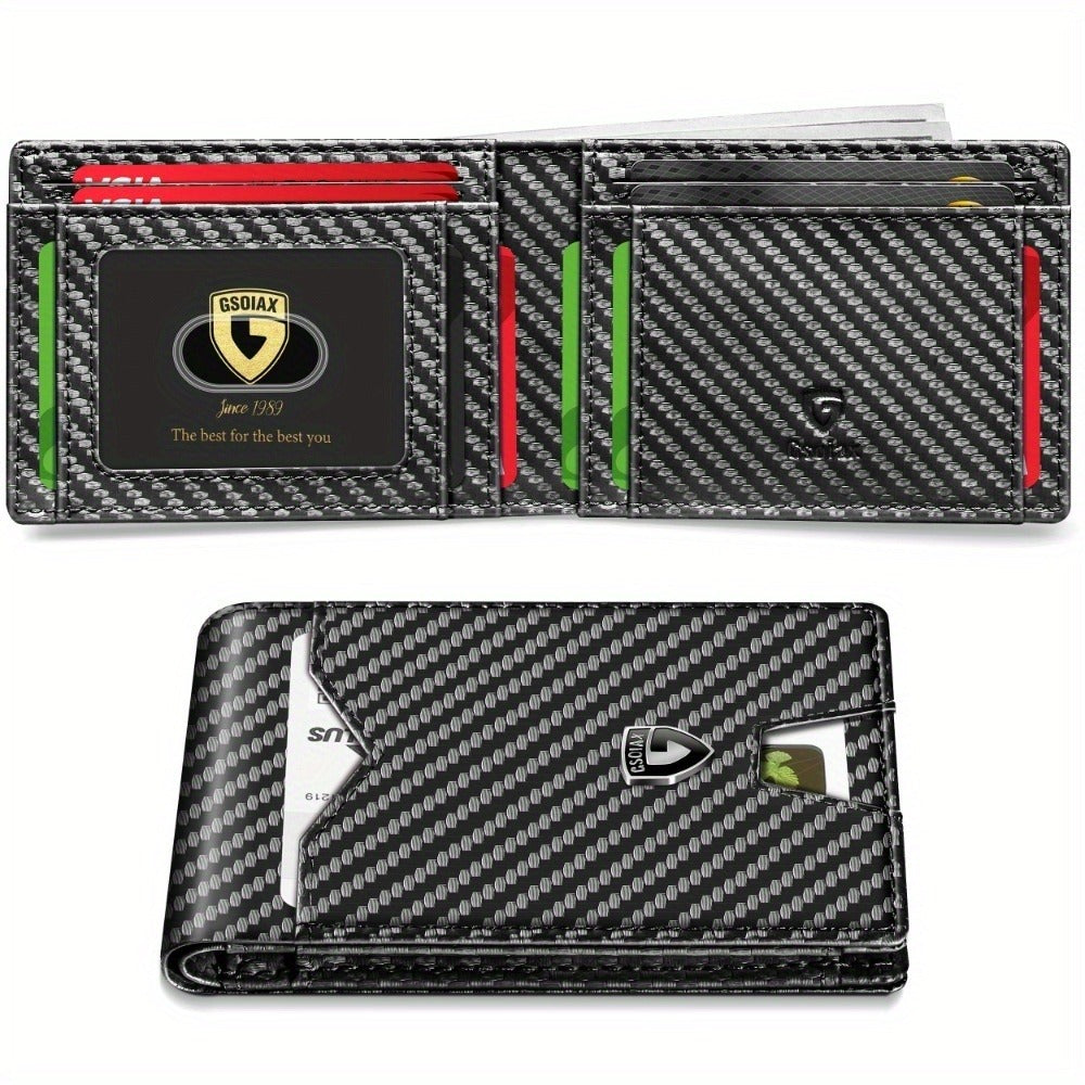 Men's Wallet – RFID Blocking, Slim Rfid Blocking Bifold Carbon – detail view 10