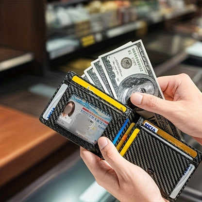 Men's Wallet – RFID Blocking, Slim Rfid Blocking Bifold Carbon – detail view 11