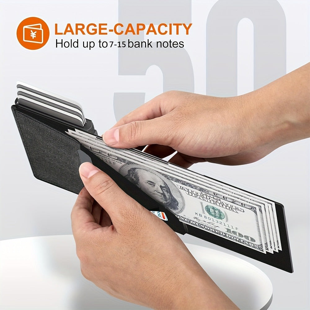 Men's Wallet – RFID Blocking, Automatic, Anti-Theft, Large Capacity – detail view 7