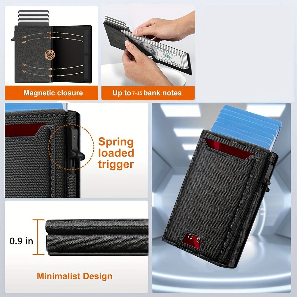 Men's Wallet – RFID Blocking, Automatic, Anti-Theft, Large Capacity – detail view 8