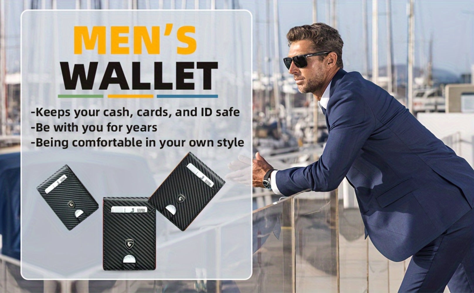 Men's Wallet – 16 Colors, RFID Blocking – detail view 18