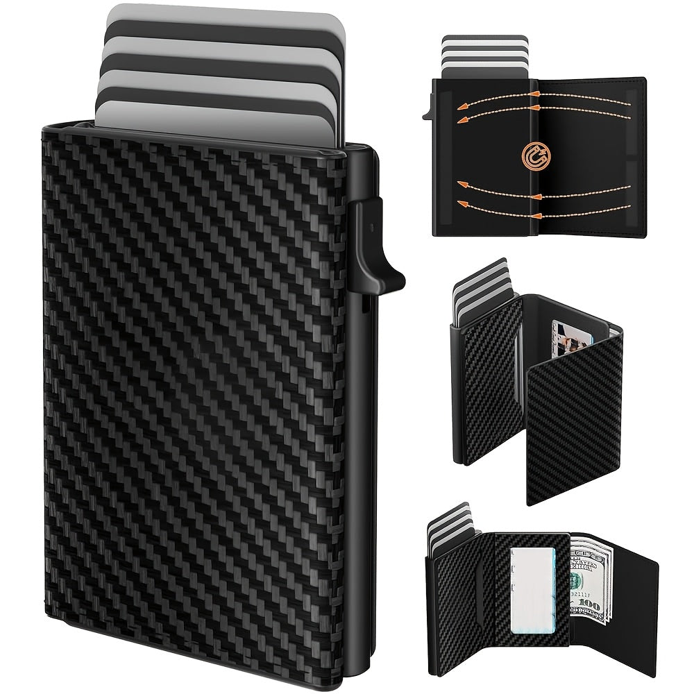 Men's Wallet – RFID Blocking, Large Capacity – front view - product view 13