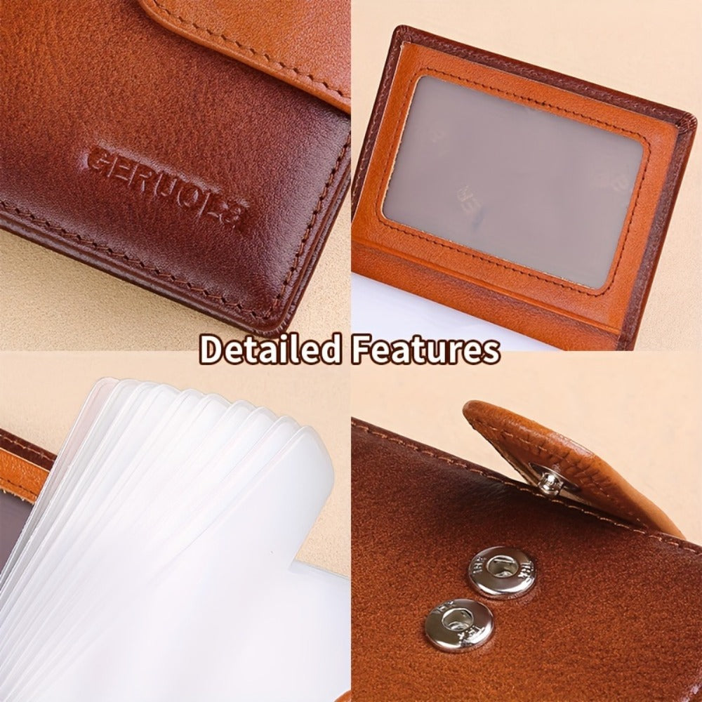 Men's Wallet – 6 Colors, Slim Card Case Cowhide Leather – detail view 13