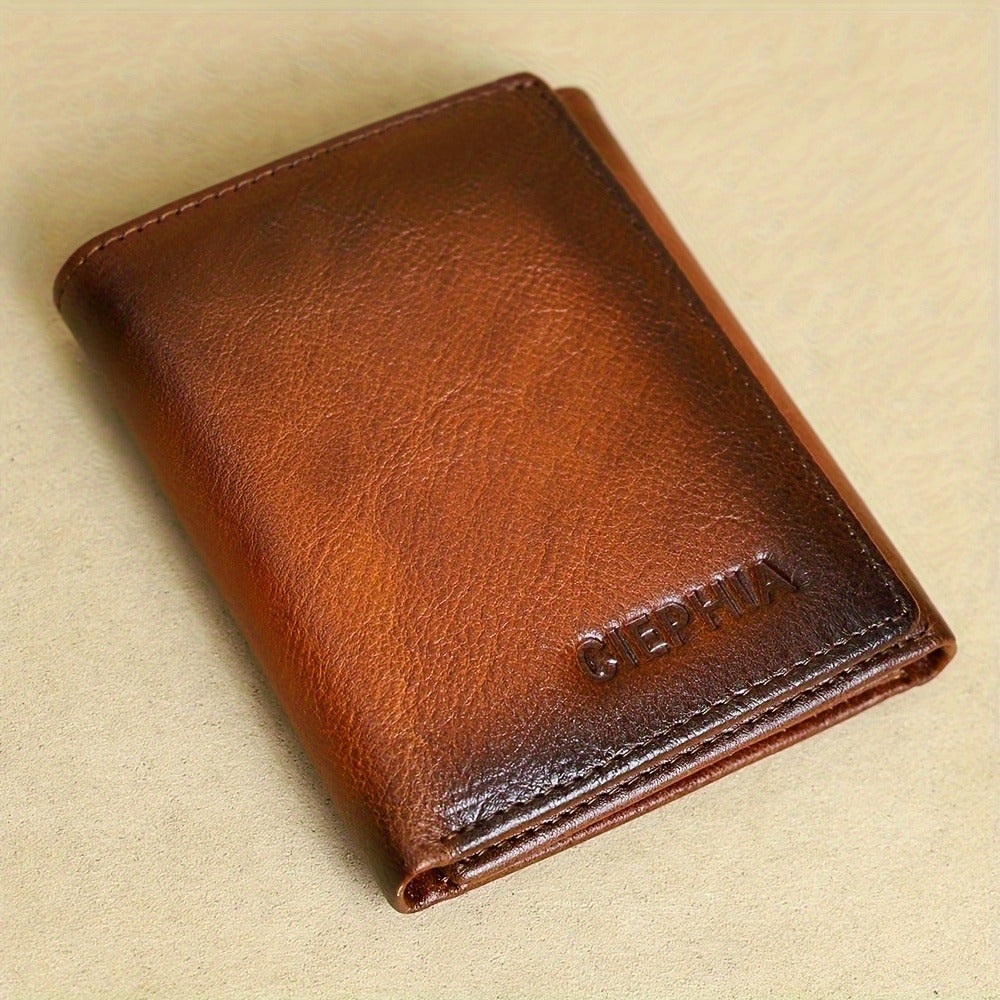 Men's Wallet – Trifold Leather Premium Cowhide Full – detail view 4