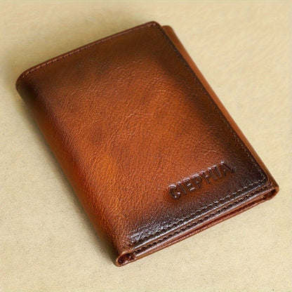 Men's Wallet – Trifold Leather Premium Cowhide Full – detail view 4