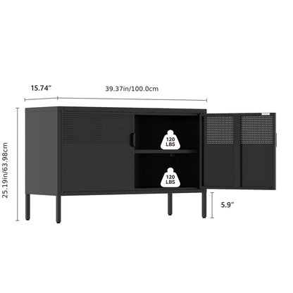 Storage Cabinet shown in the Black option