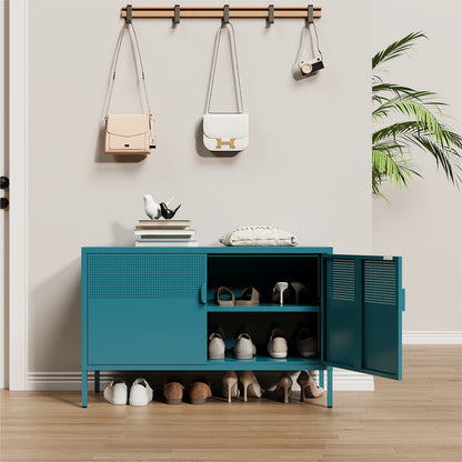 Storage Cabinet shown in the Blue option