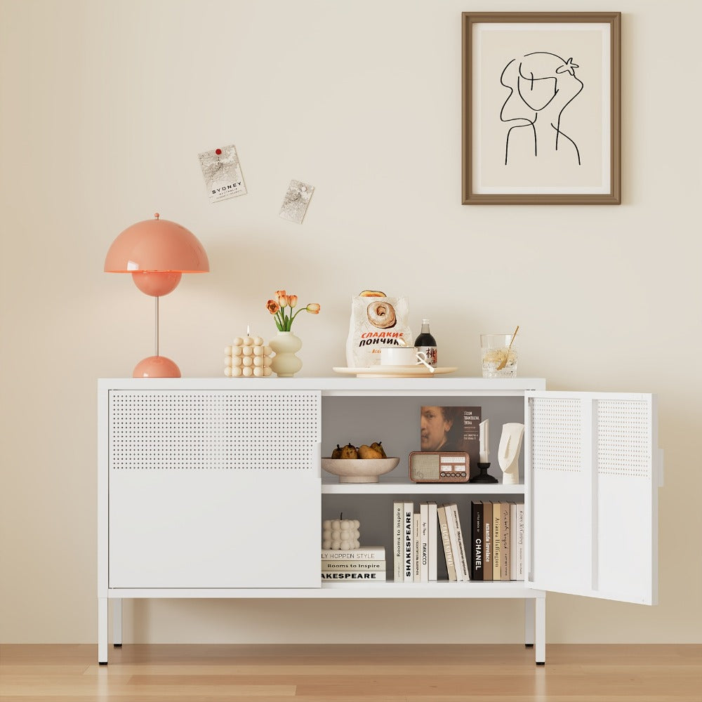 Metal Bathroom Storage Cabinet, Home Storage Cupboard for Organized Everyday Storage detail image - detail view 14