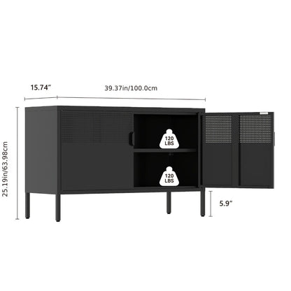 Metal Bathroom Storage Cabinet, Home Storage Cupboard for Organized Everyday Storage detail image - detail view 3
